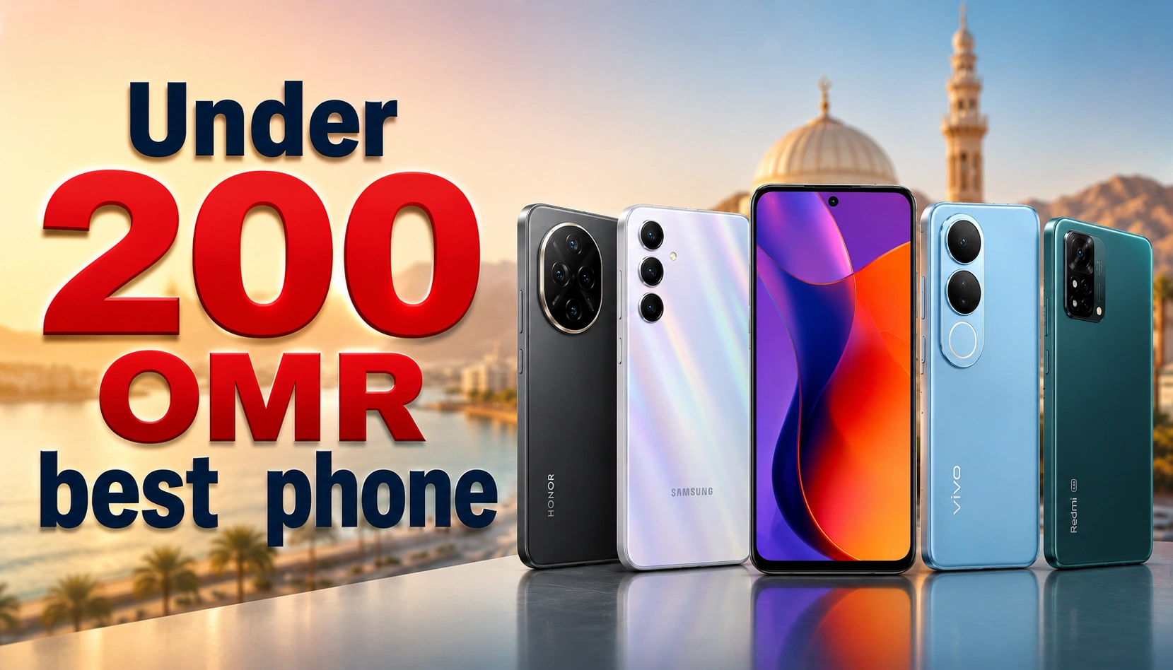 Best mobile phones under 200 OMR in Oman 2026