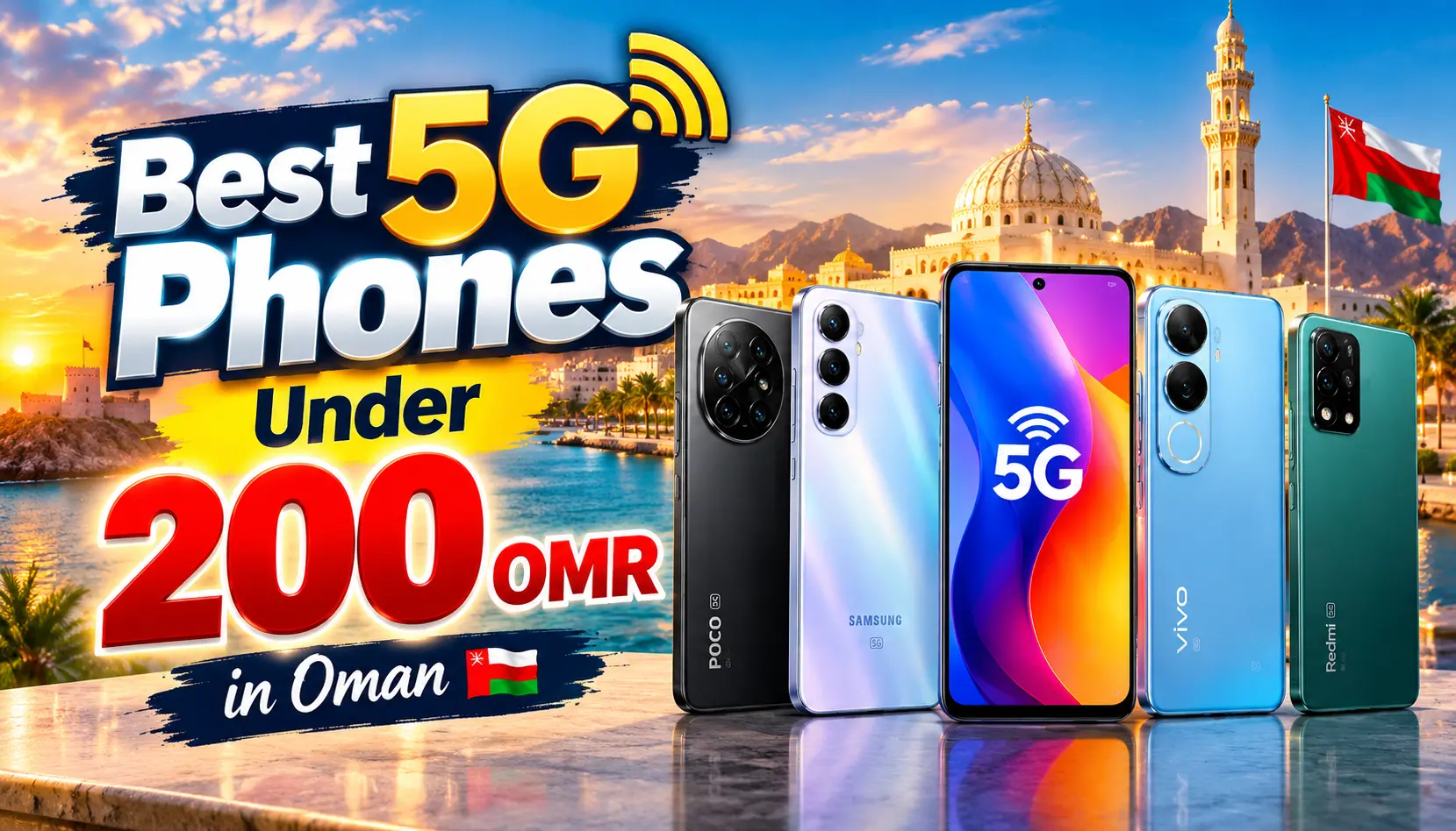 Top 15 best 5G phones under 200 OMR in Oman 2026